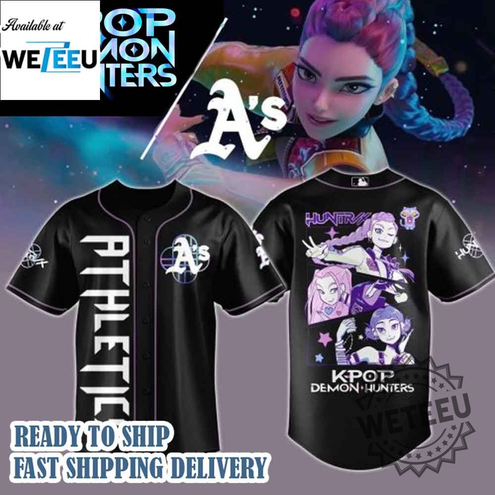 "Shop 2025's Hottest Kpop MLB & Chris Brown Baseball Jerseys" 4 Oakland Athletics Mlb X Kpop Demon Hunters 2025 Jersey