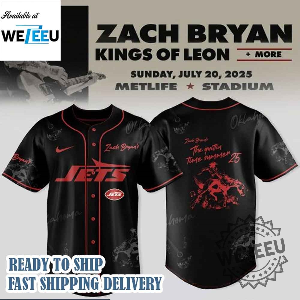 "Shop 2025's Hottest Kpop MLB & Chris Brown Baseball Jerseys" 9 New York Jets X The Quittin Time Summer 2025 Baseball Jersey