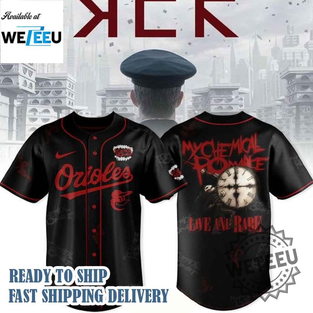 "Shop 2025's Hottest Kpop MLB & Chris Brown Baseball Jerseys" 16 Baltimore Orioles X Long Live The Black Parade My Chemical Romance Baseball Jersey