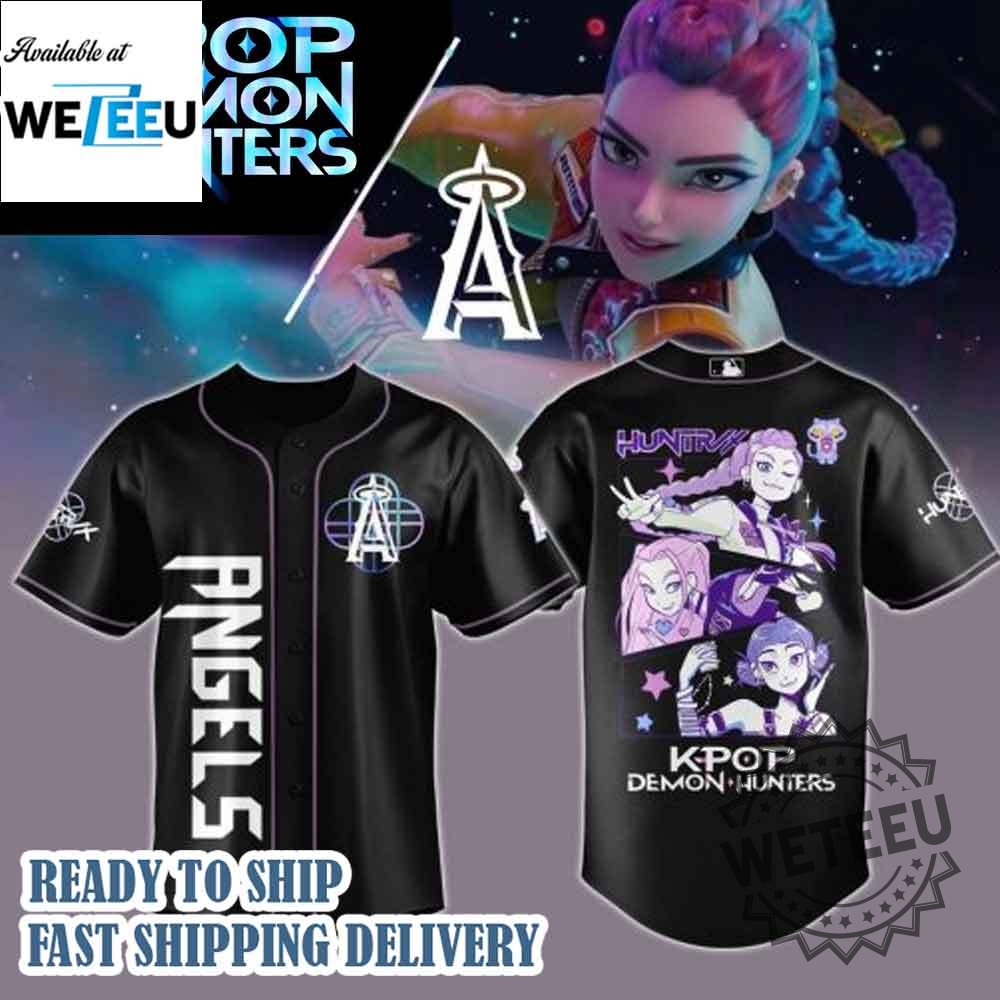 "Shop 2025's Hottest Kpop MLB & Chris Brown Baseball Jerseys" 18 Los Angeles Angels Mlb X Kpop Demon Hunters 2025 Jersey