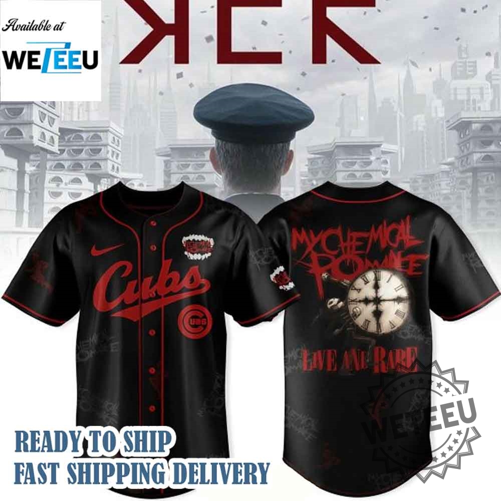 "Shop 2025's Hottest Kpop MLB & Chris Brown Baseball Jerseys" 20 Chicago Cubs X Long Live The Black Parade My Chemical Romance Baseball Jersey