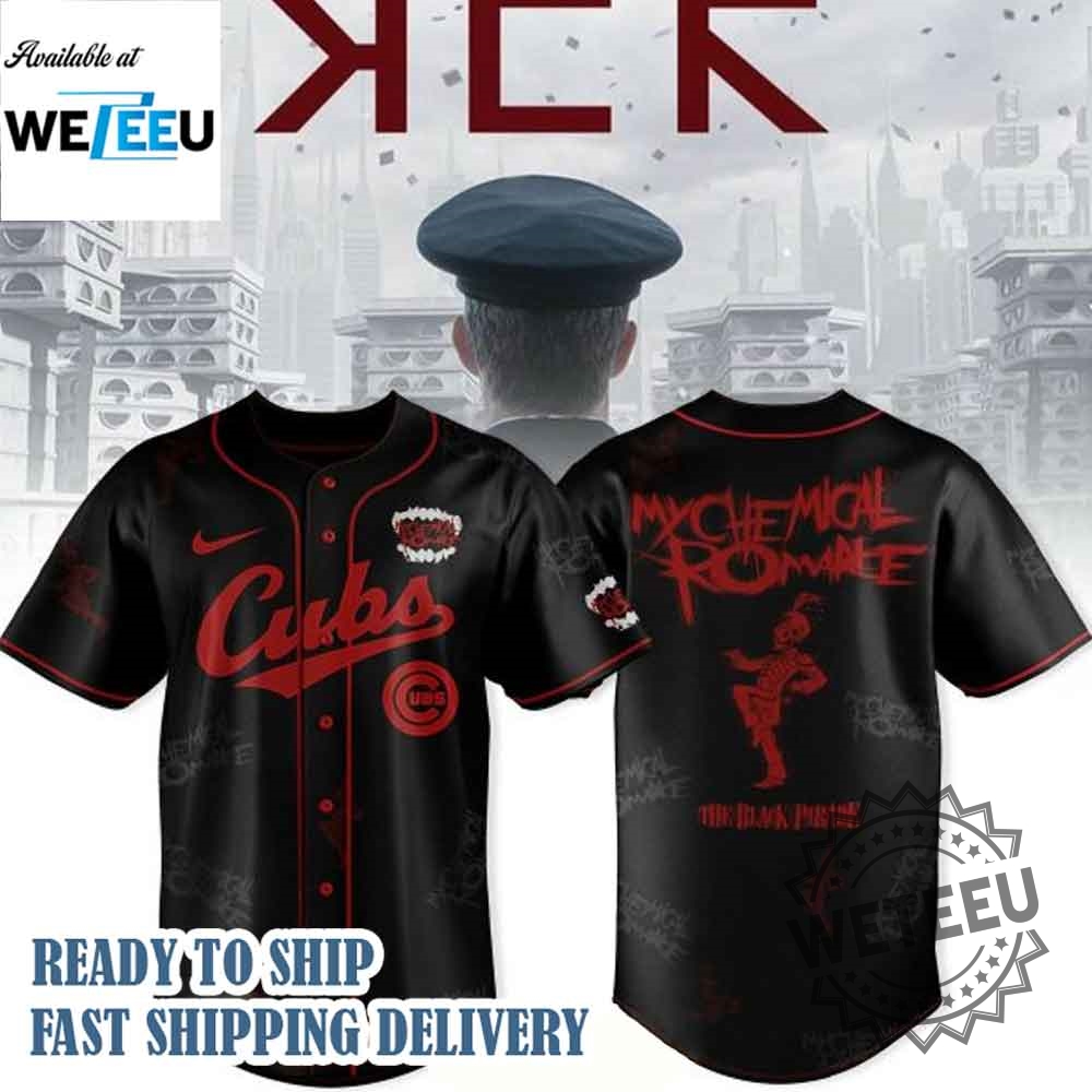 Chicago Cubs X Long Live The Black Parade My Chemical Romance Baseball Jersey 3 Chicago Cubs x Long Live The Black Parade My Chemical Romance Baseball Jersey