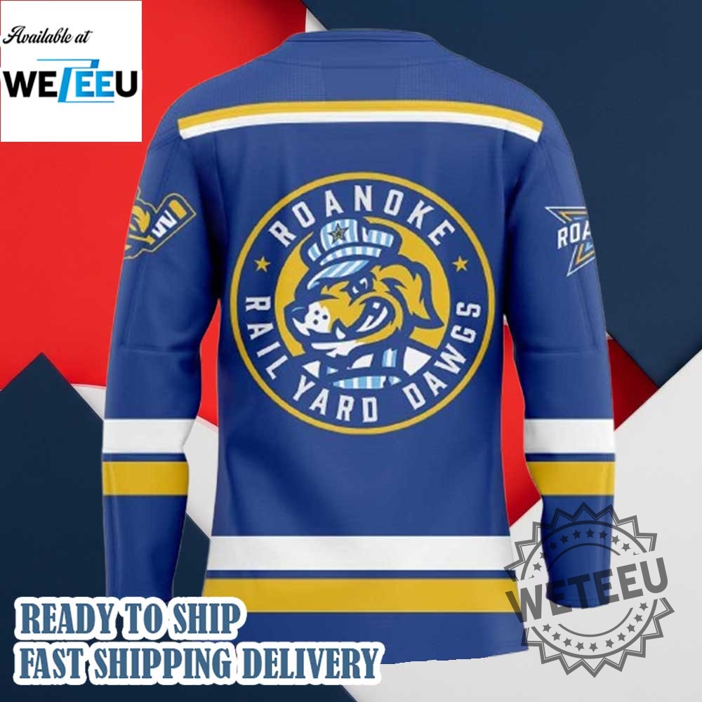 Roanoke Rail Yard Dawgs 10Th Anniversary Season Hockey Jersey 5 Roanoke Rail Yard Dawgs 10th Anniversary Season Hockey Jersey