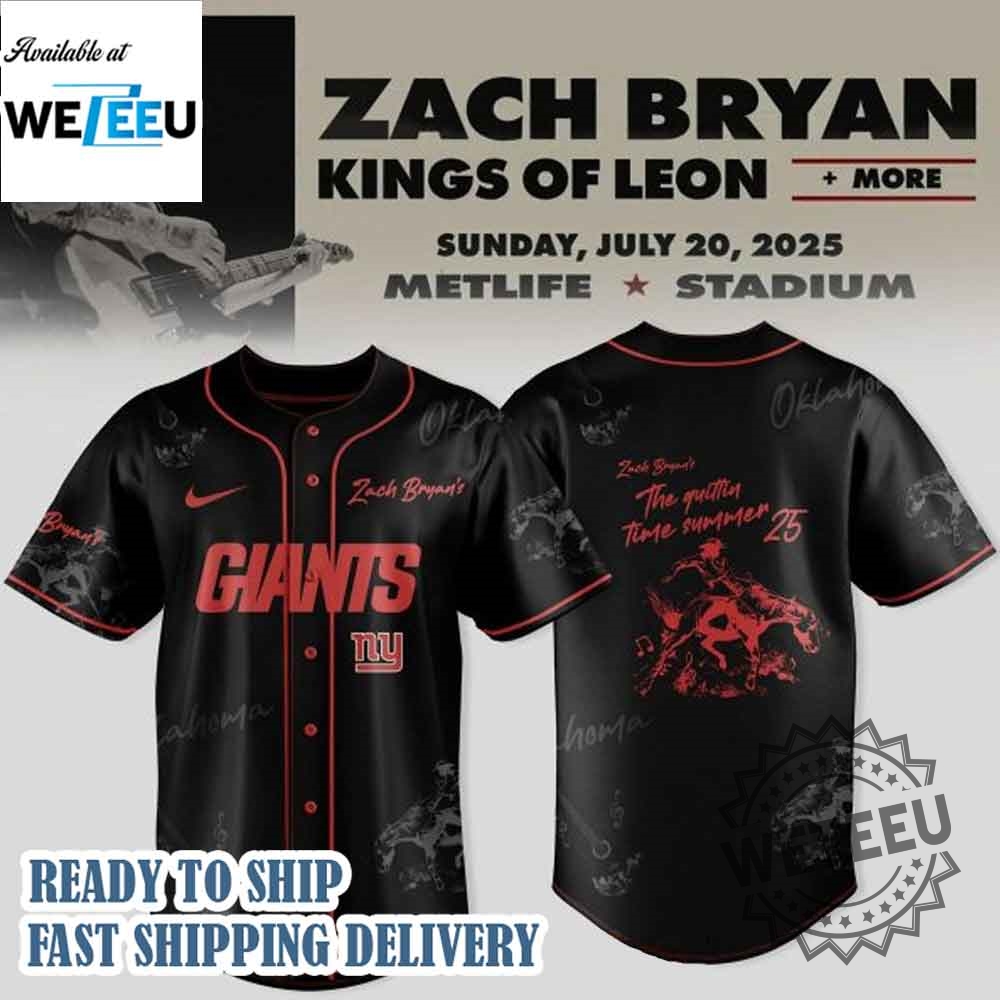 "Top 2025 Tour Baseball Jerseys: Braves, Giants, Titans & More!" 5 New York Giants X The Quittin Time Summer 2025 Baseball Jersey
