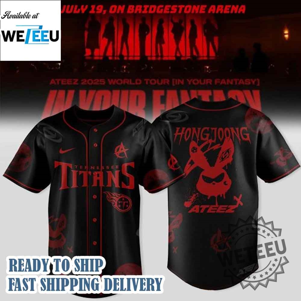 Tennessee Titans X Ateez 2025 World Tour Baseball Jersey 4 Tennessee Titans x Ateez 2025 World Tour Baseball Jersey