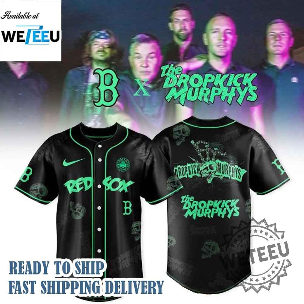 "Top 2025 Tour Baseball Jerseys: Braves, Giants, Titans & More!" 8 Boston Red Sox Mix Dropkick Murphys 2025 Jersey