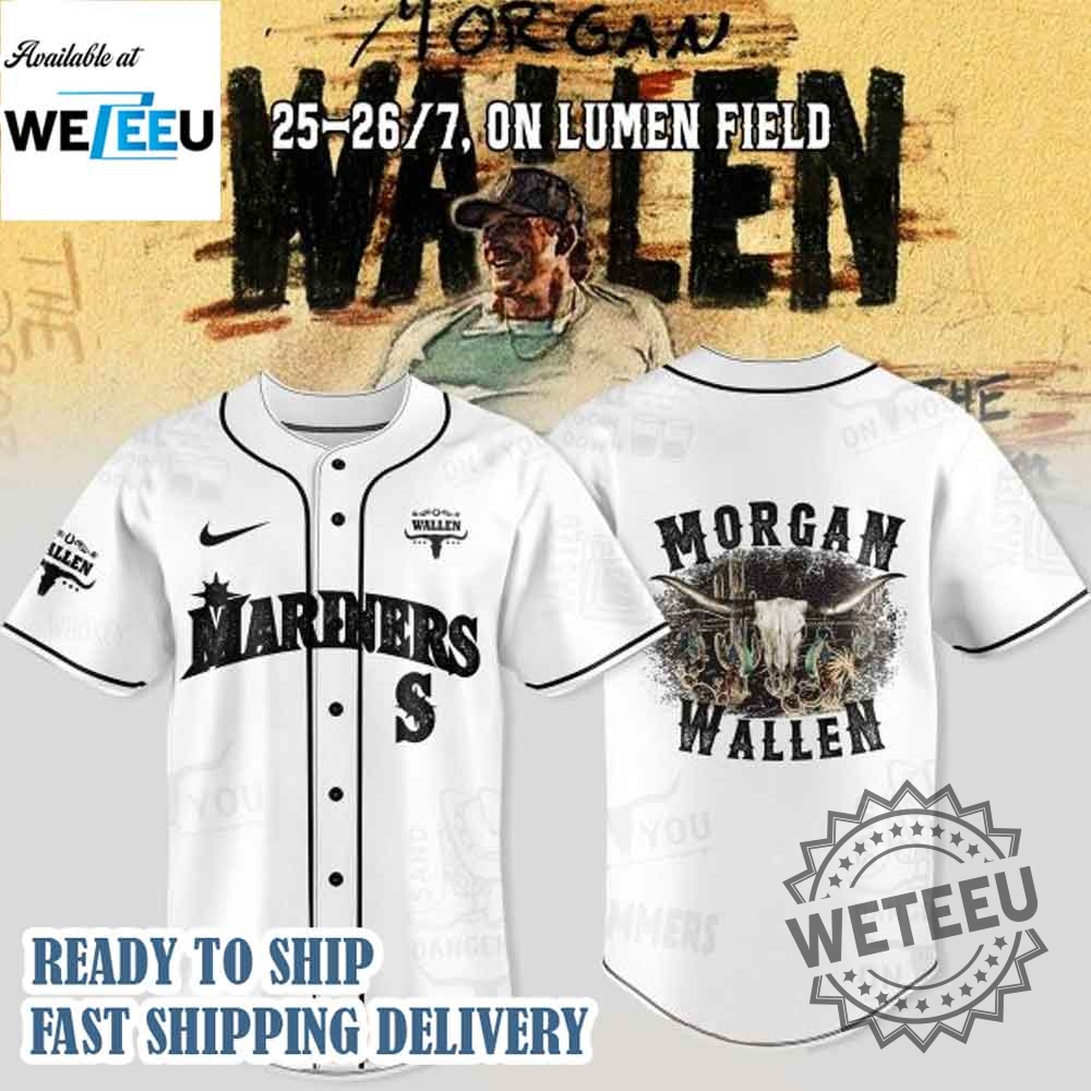 "Top 2025 Tour Baseball Jerseys: Braves, Giants, Titans & More!" 11 Seattle Mariners X Morgan Wallen Im The Problem Tour 2025 Jersey