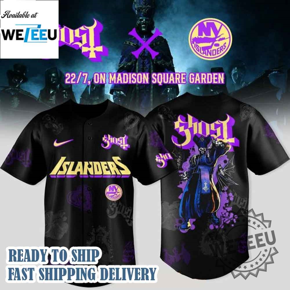 "Top 2025 Tour Baseball Jerseys: Braves, Giants, Titans & More!" 19 New York Islanders X Ghost Band World Tour 2025 Baseball Jersey