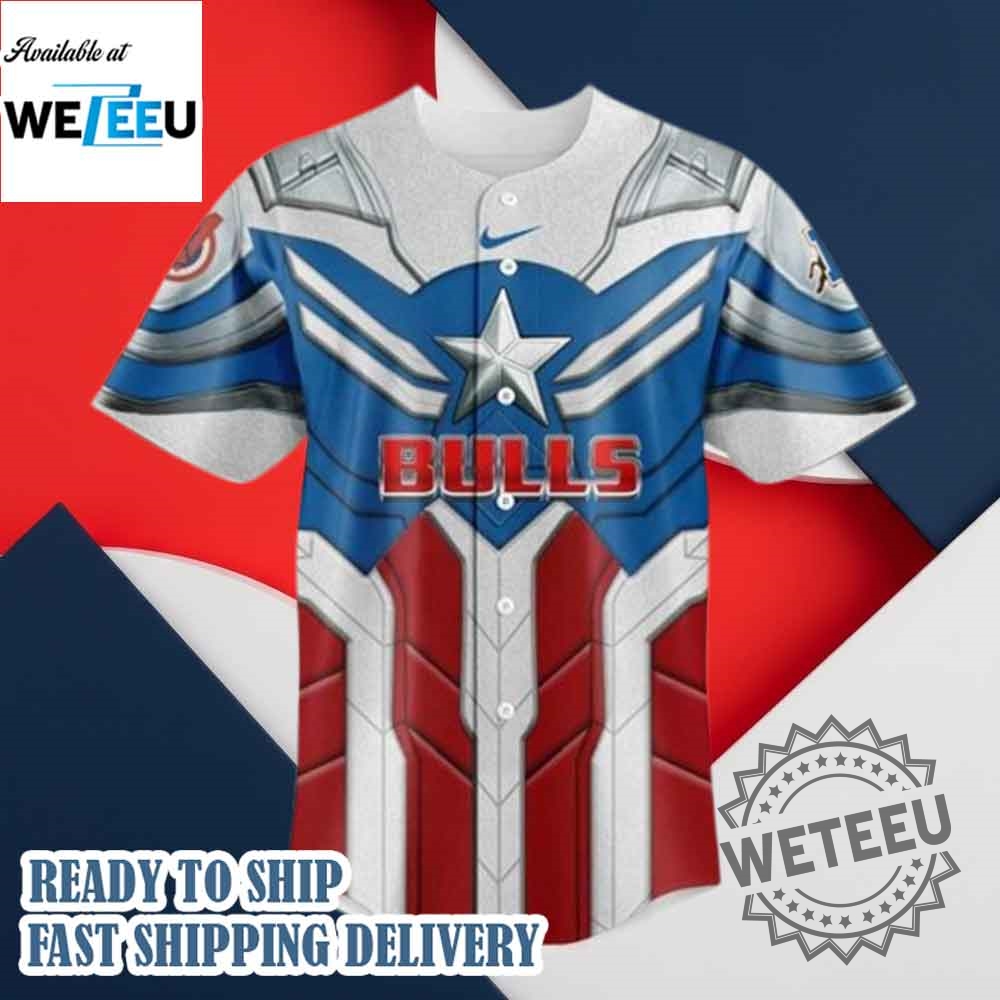 Durham Bulls X Captain America 2025 Baseball Jersey 4 Durham Bulls x Captain America 2025 Baseball Jersey