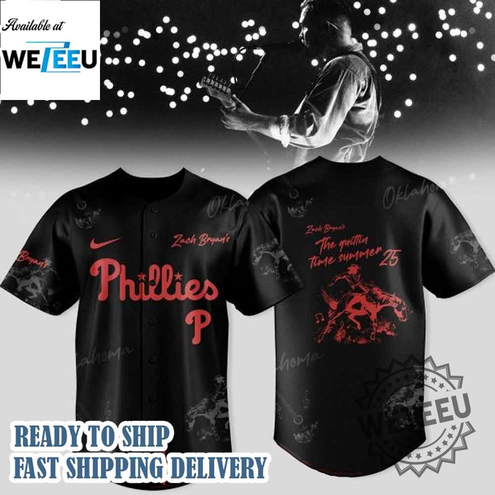 "Must-Have Baseball Jerseys: Captain America and Zach Bryan Collaboration" 16 Philadelphia Phillies Mix Zach Bryan The Quittin Time Tour 2025 Baseball Jersey