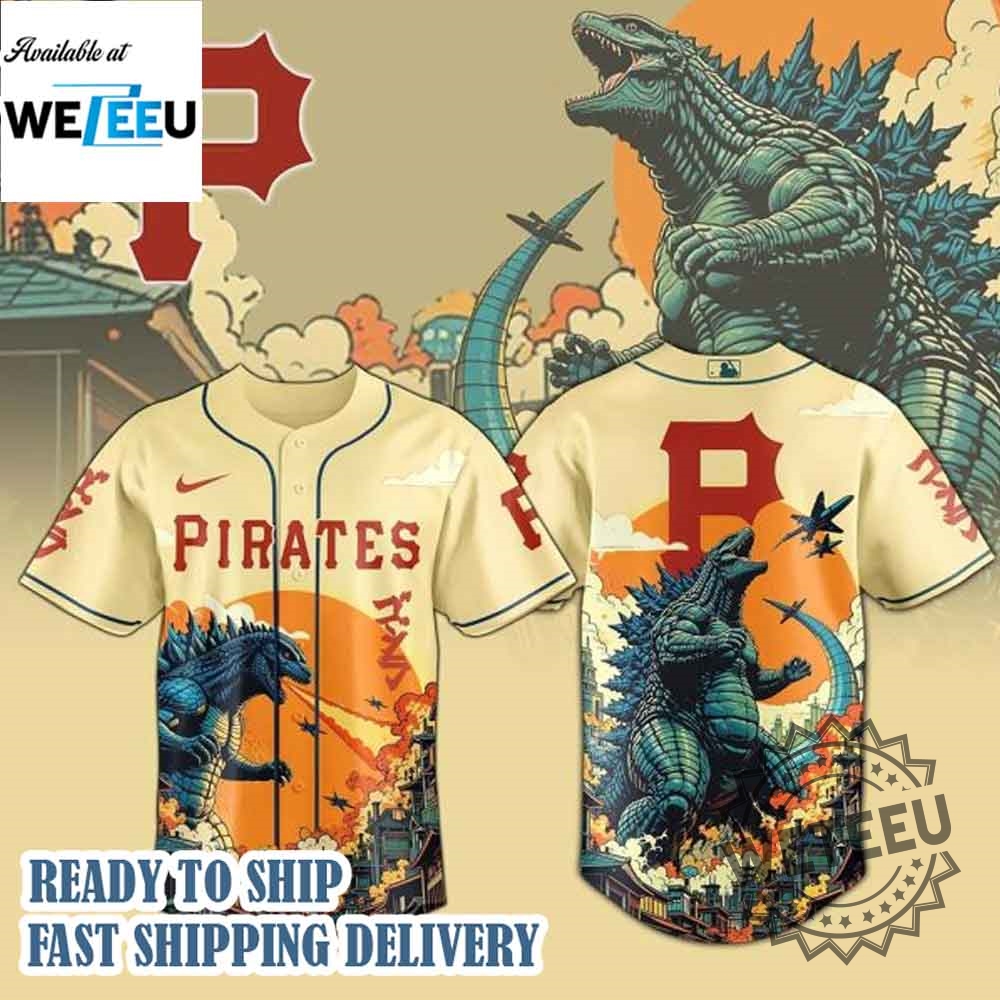 Pittsburgh Pirates Mlb Godzilla 2025 Baseball Jersey 3 Pittsburgh Pirates MLB Godzilla 2025 Baseball Jersey