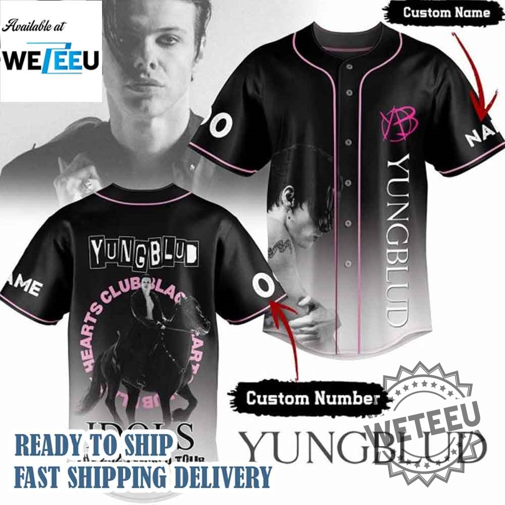 "Shop Unique Alligator and MLB Godzilla Baseball Jerseys Collection" 14 Yungblud Music Custom Baseball Jersey
