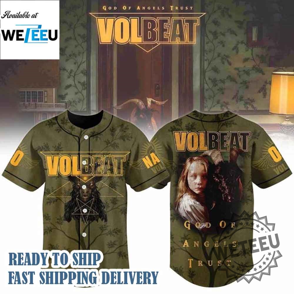 Volbeat God Of Angels Trust Music Baseball Jersey 5 VolBeat God Of Angels Trust Music Baseball Jersey