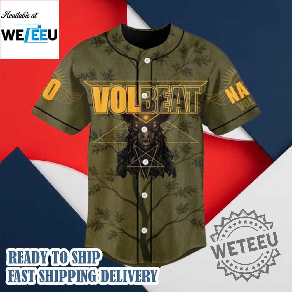 Volbeat God Of Angels Trust Music Baseball Jersey 6 VolBeat God Of Angels Trust Music Baseball Jersey