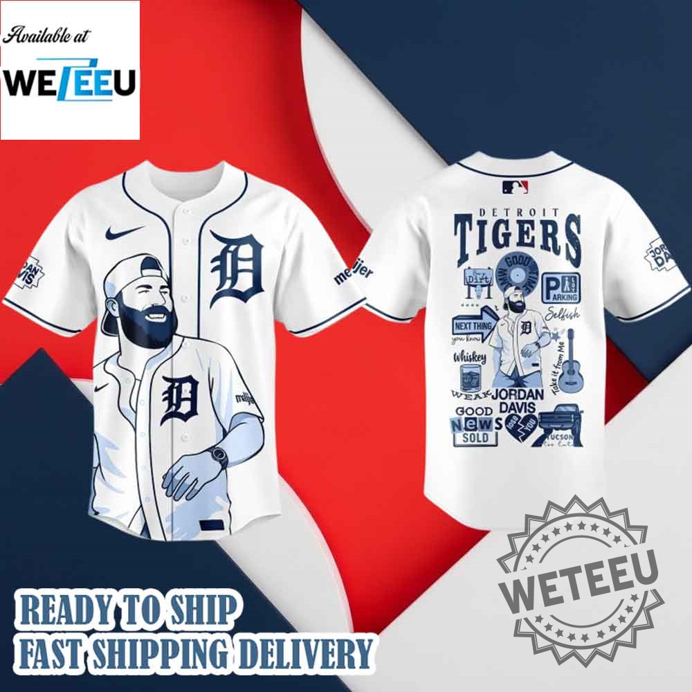 "Scooby Doo & Sports: Unmissable Custom Baseball Jerseys 2025" 6 Detroit Tigers X Jordan Davis Music Baseball Jersey