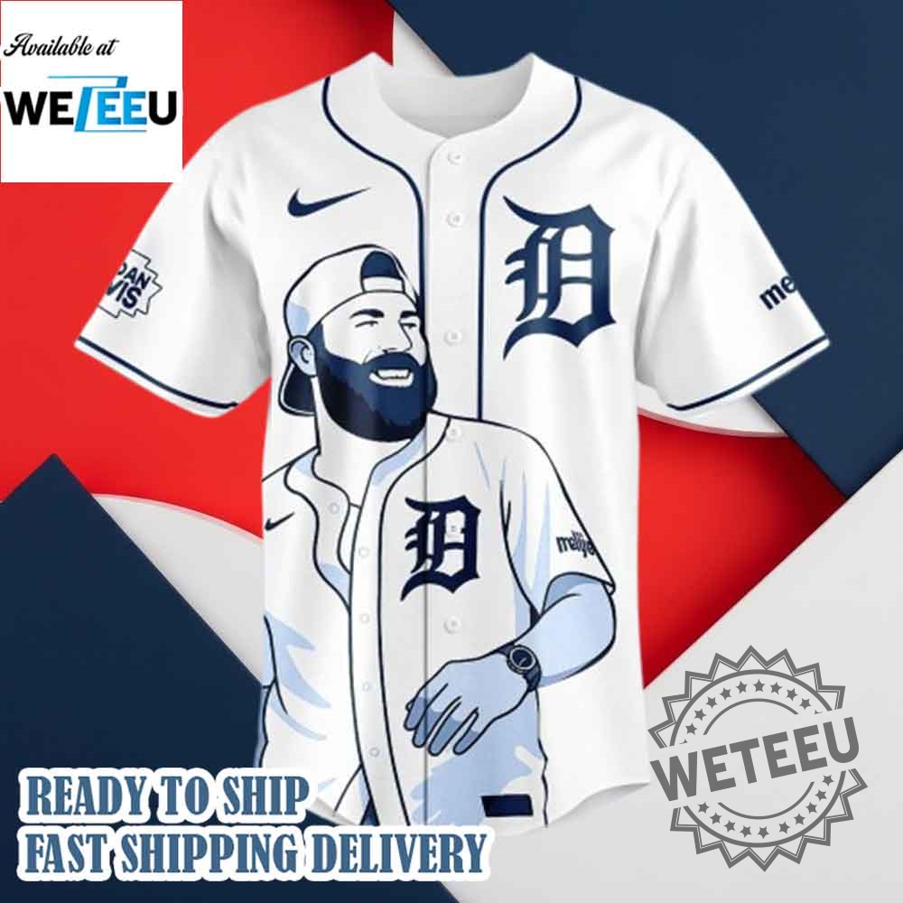 Detroit Tigers X Jordan Davis Music Baseball Jersey 5 Detroit Tigers x Jordan Davis Music Baseball Jersey
