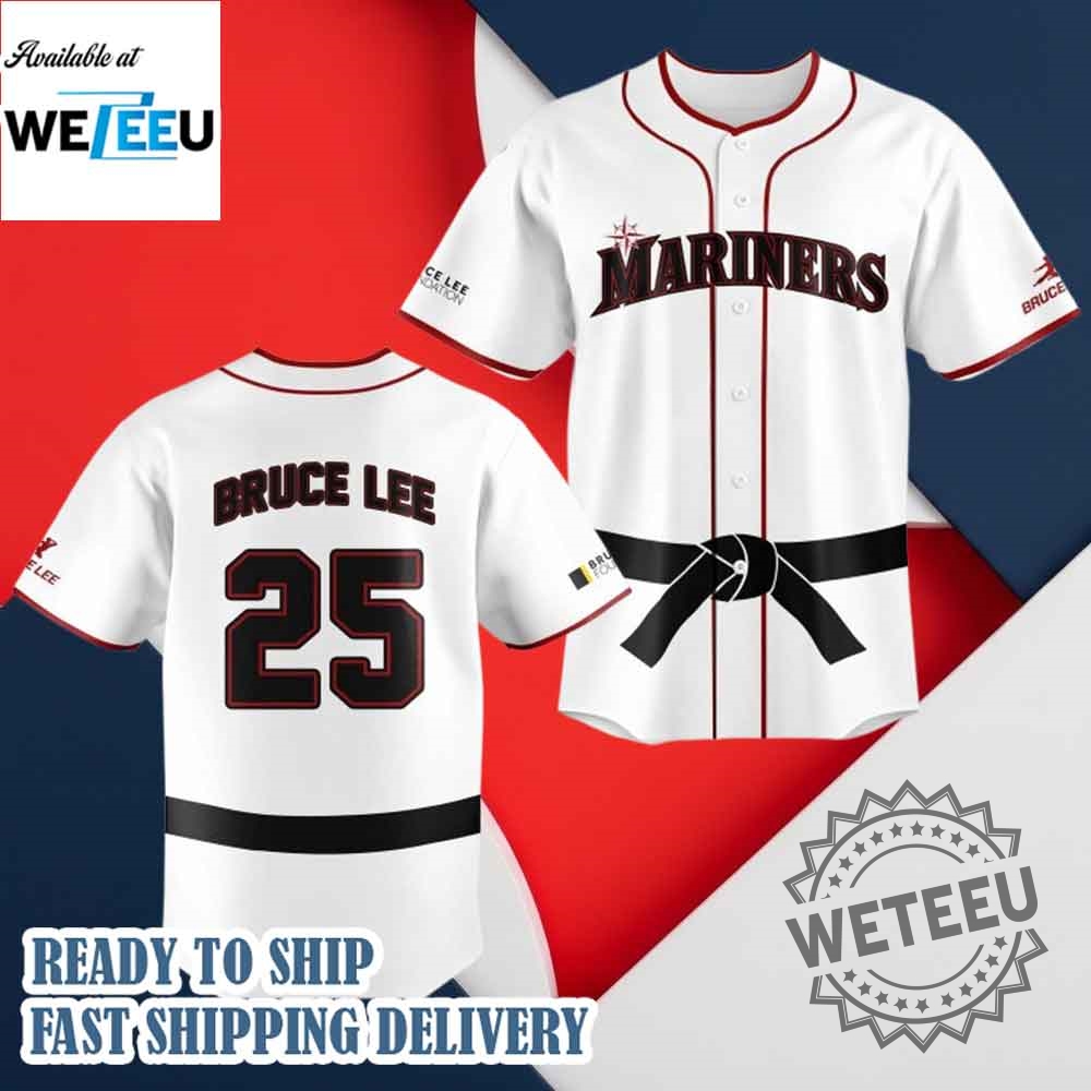 "Scooby Doo & Sports: Unmissable Custom Baseball Jerseys 2025" 7 Seattle Mariners Bruce Lee Night Baseball Jersey