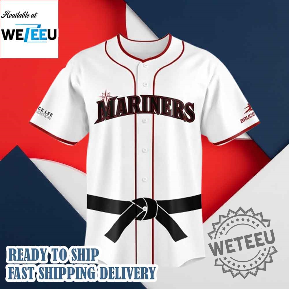 Seattle Mariners Bruce Lee Night Baseball Jersey 4 Seattle Mariners Bruce Lee Night Baseball Jersey