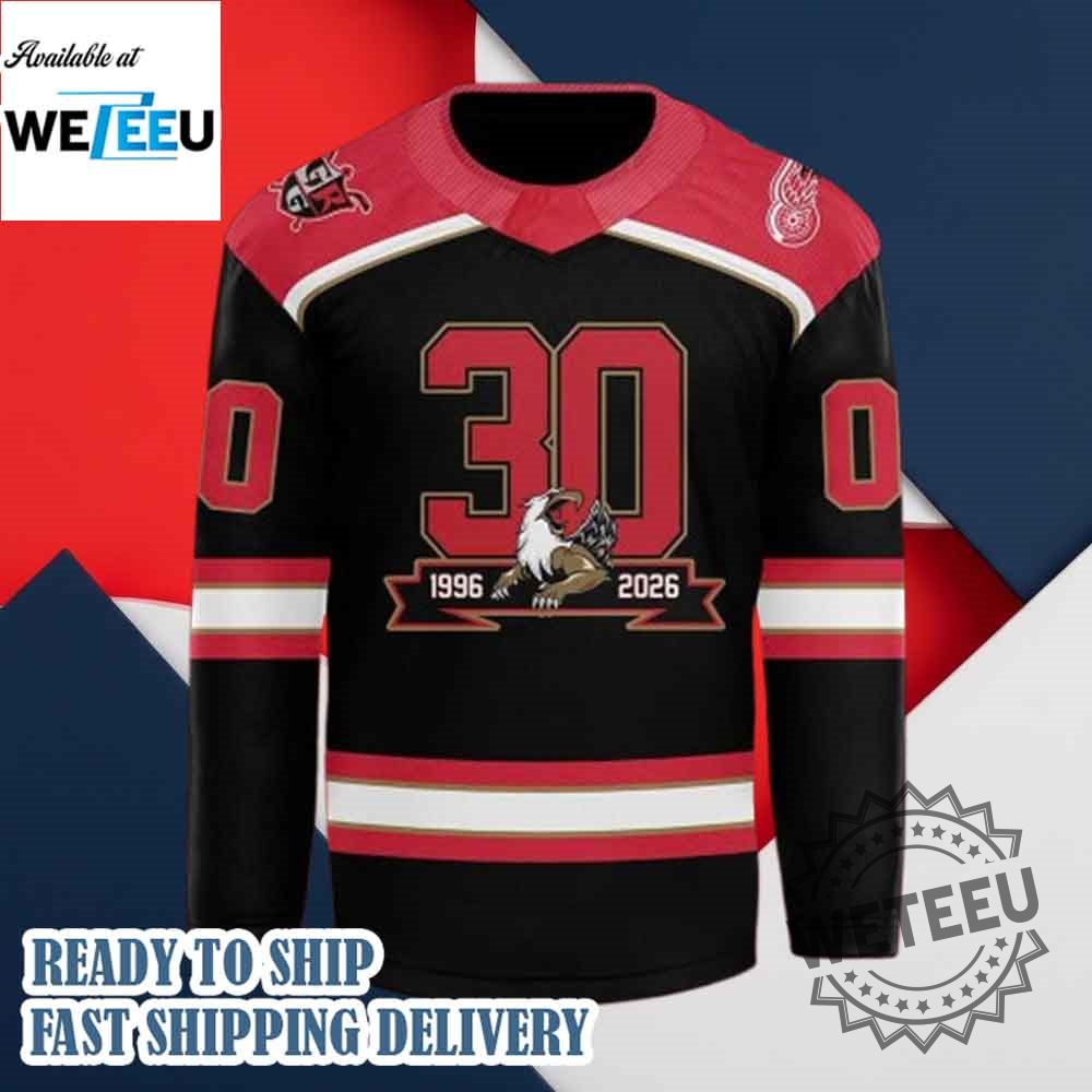 Personalized Grand Rapids Griffins 30Th Anniversary Celebrations Hockey Jersey 4 Personalized Grand Rapids Griffins 30th Anniversary Celebrations Hockey Jersey