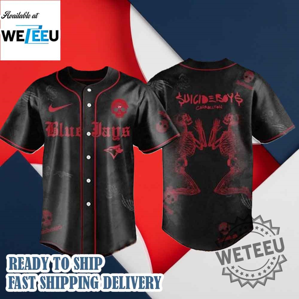 "Unique 2025 Team Jerseys: Dodgers, Reds, Blue Jays, Padres, Pirates" 4 Toronto Blue Jays X Suicideboys Grey Day Tour 2025 Jersey