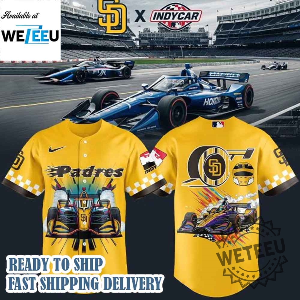 "Unique 2025 Team Jerseys: Dodgers, Reds, Blue Jays, Padres, Pirates" 9 San Diego Padres X F1 Indycar 2025 Jersey