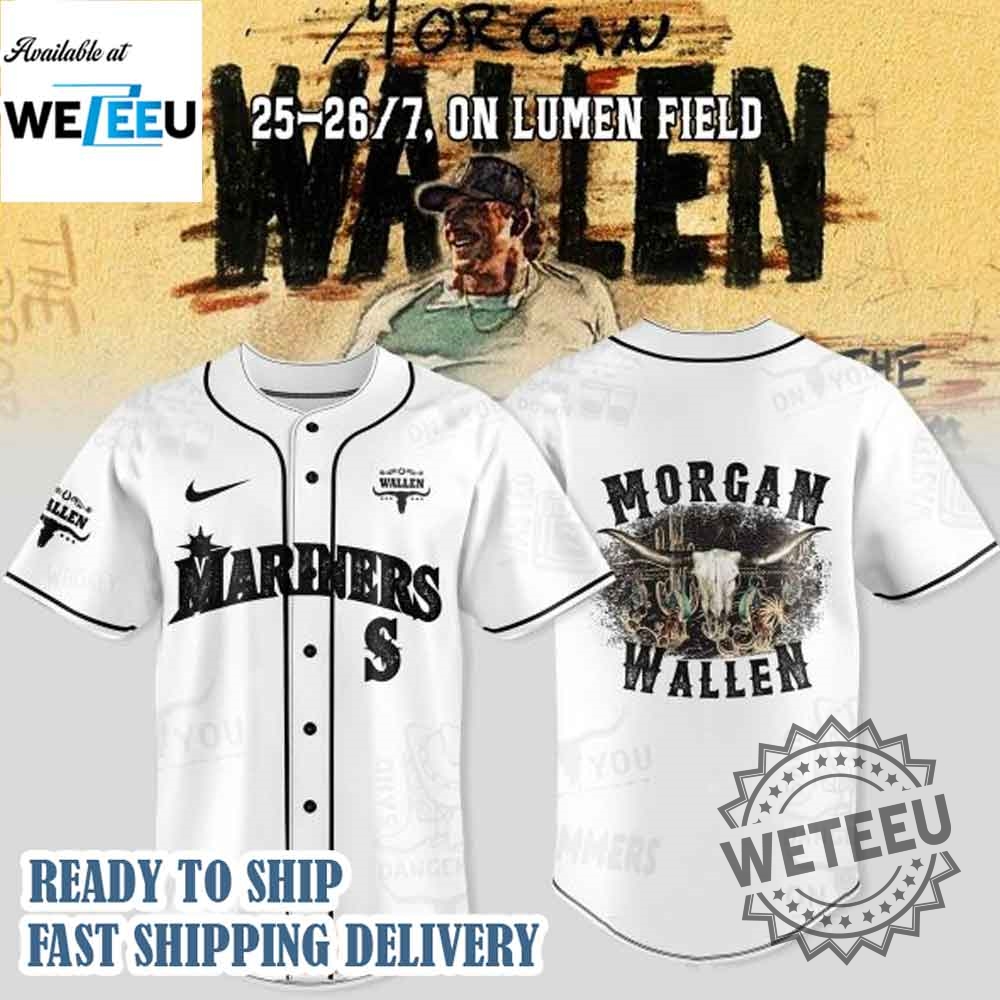 "Unique 2025 Team Jerseys: Dodgers, Reds, Blue Jays, Padres, Pirates" 11 Seattle Mariners X Morgan Wallen Im The Problem Tour 2025 Jersey