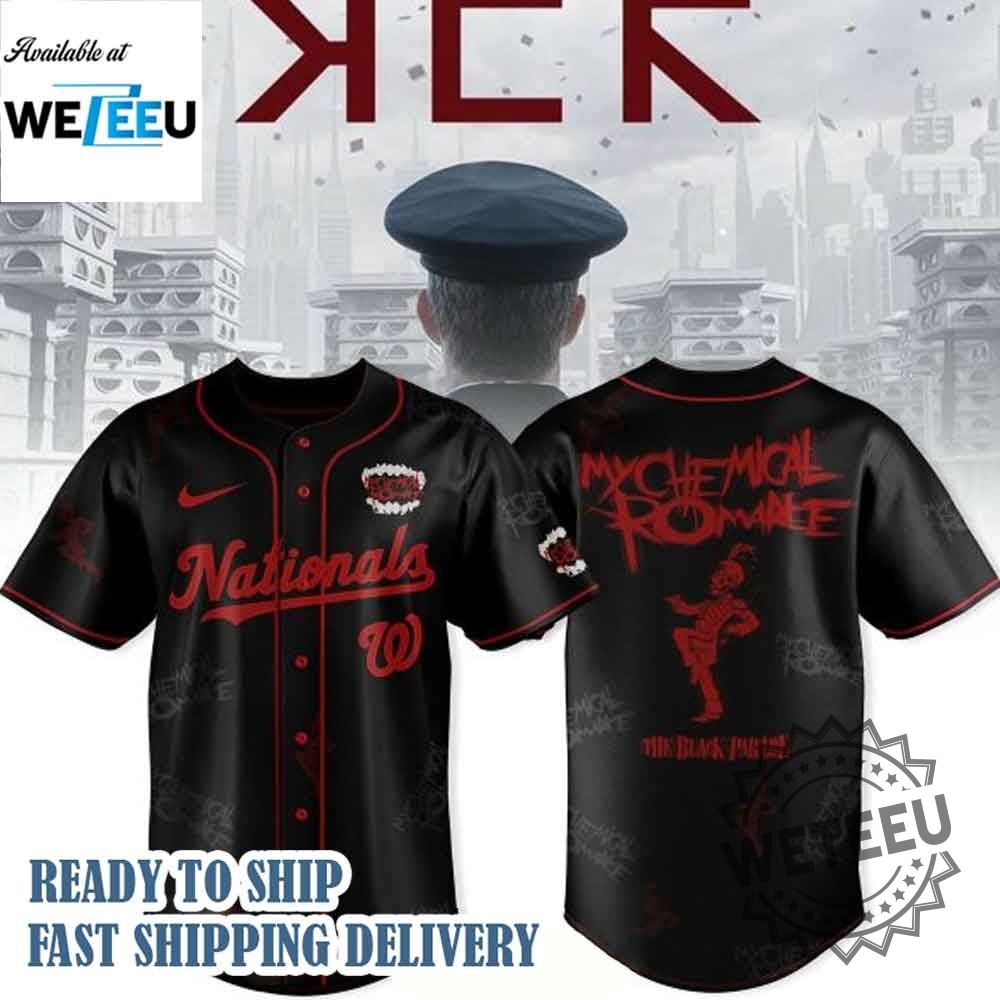 Washington Nationals X Long Live The Black Parade My Chemical Romance Baseball Jersey 3 Washington Nationals x Long Live The Black Parade My Chemical Romance Baseball Jersey