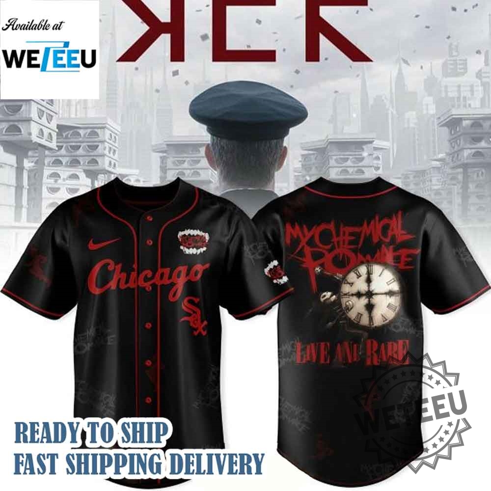 "Unique 2025 Team Jerseys: Dodgers, Reds, Blue Jays, Padres, Pirates" 18 Chicago White Sox X Long Live The Black Parade My Chemical Romance Baseball Jersey