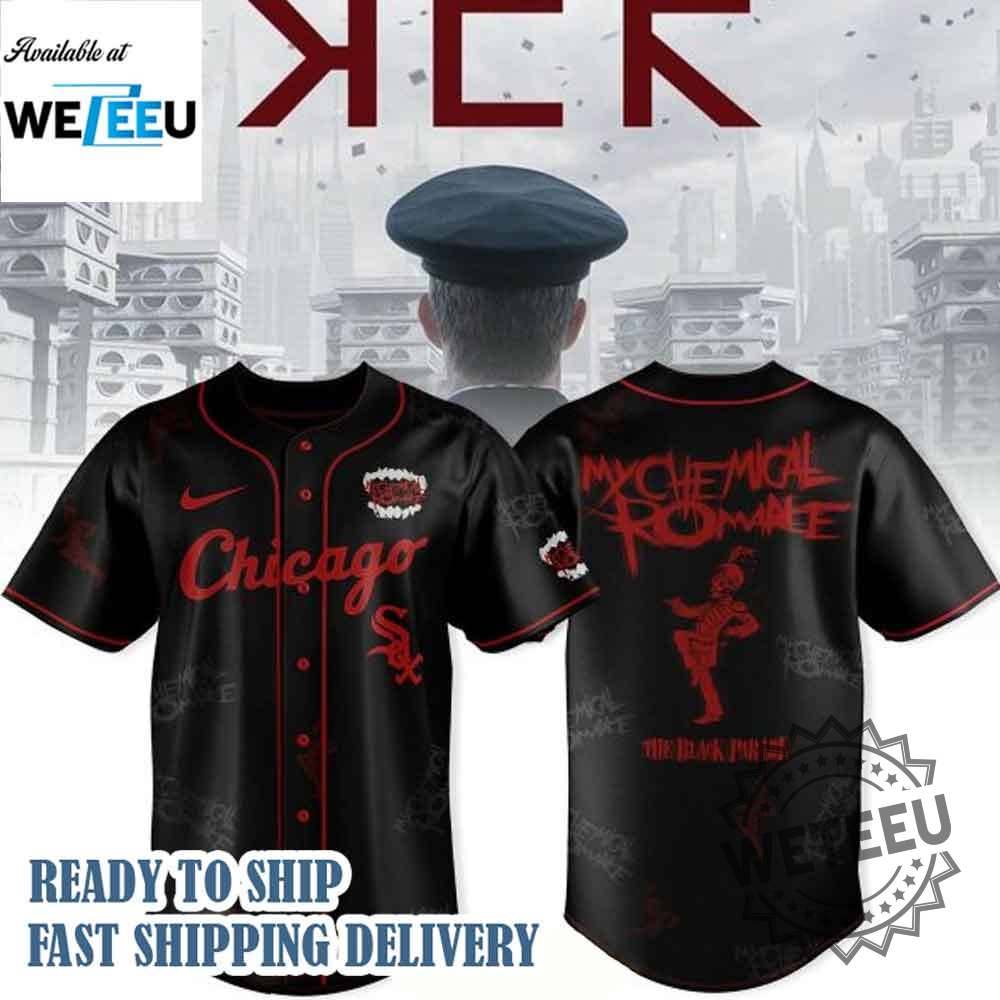 Chicago White Sox X Long Live The Black Parade My Chemical Romance Baseball Jersey 3 Chicago White Sox x Long Live The Black Parade My Chemical Romance Baseball Jersey