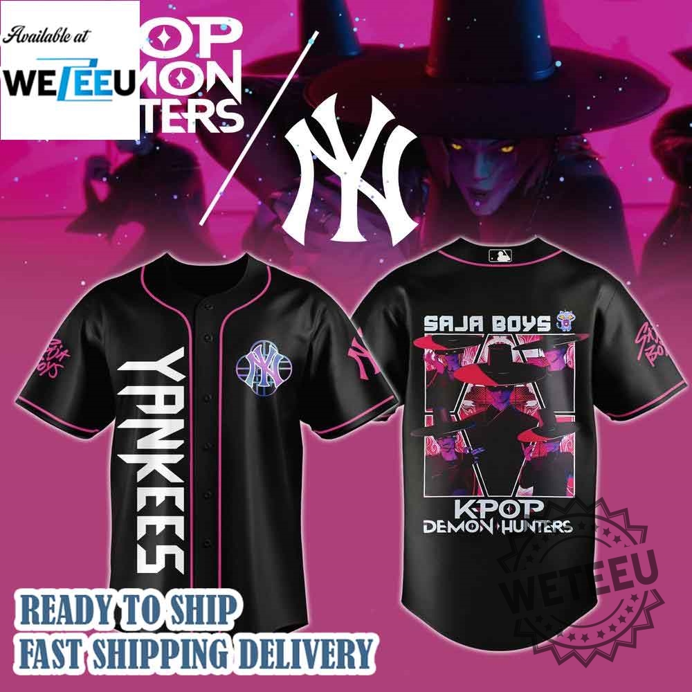 2025 Ny Yankees Kpop Demon Hunters Saja Boys Jersey 3 2025 NY Yankees KPop Demon Hunters Saja Boys Jersey