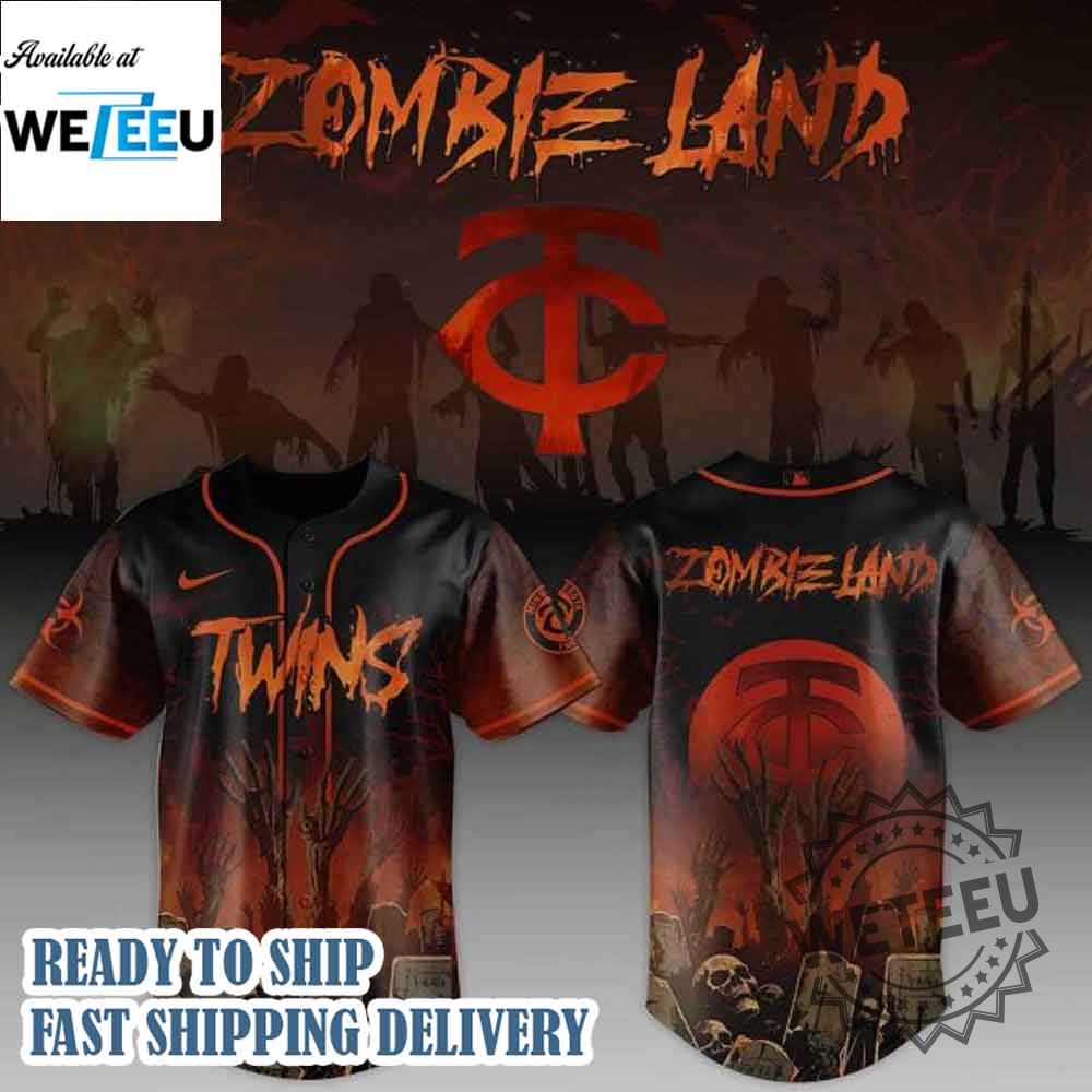 Minnesota Twins Mlb X Zombie Land Custom Baseball Jersey 3 Minnesota Twins MLB X Zombie Land Custom Baseball Jersey