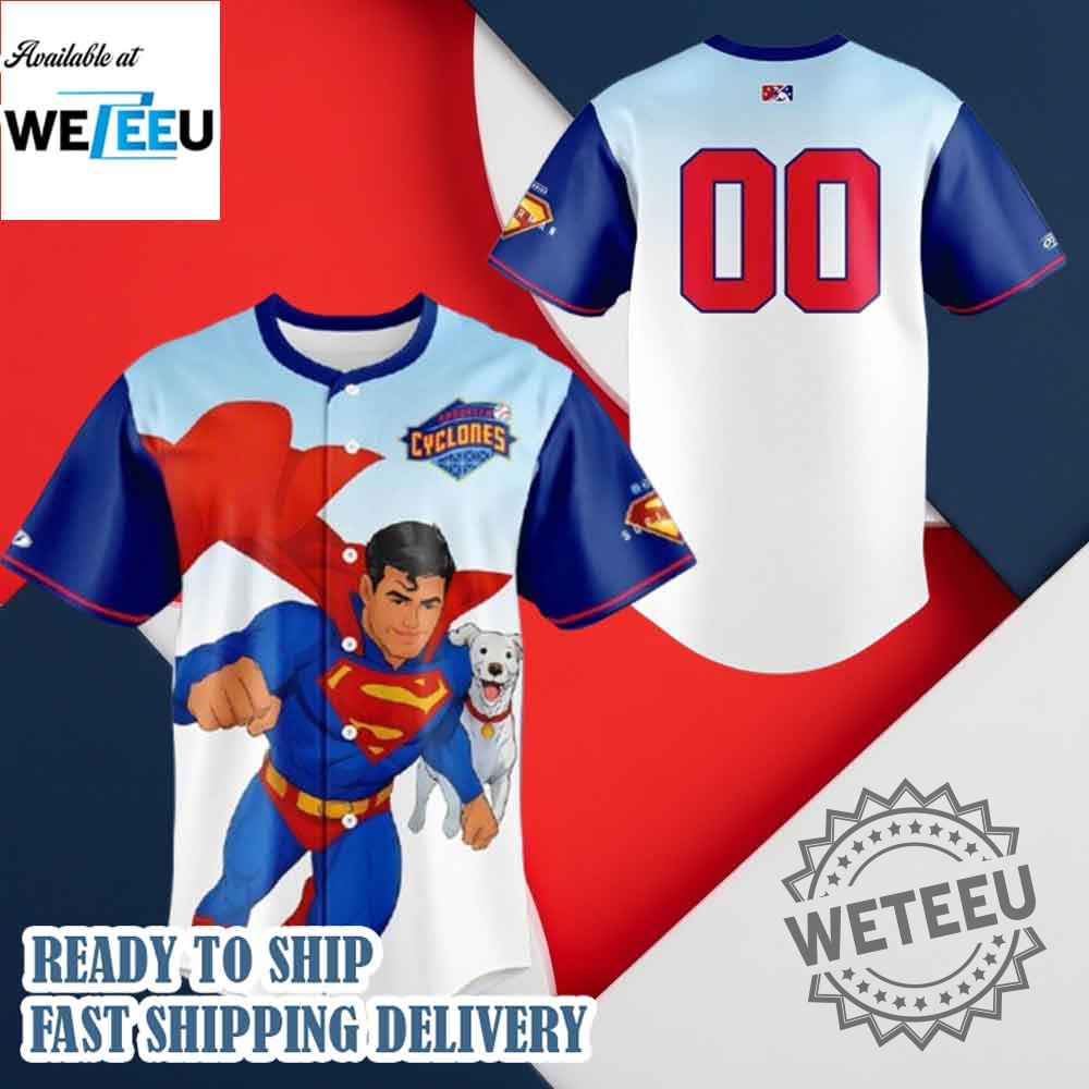 Brooklyn Cyclones Superman Night Jersey 5 Brooklyn Cyclones Superman Night Jersey