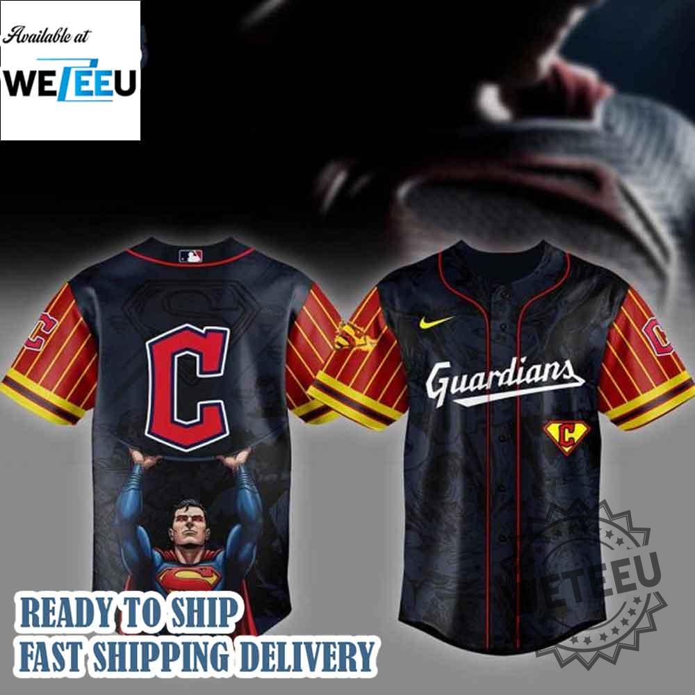 "Top 5 Must-Have Custom Jerseys for Baseball and Basketball Fans" 5 Cleveland Guardians Mlb X Superman Baseball Jersey