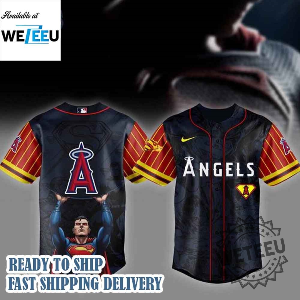 "Top 5 Must-Have Custom Jerseys for Baseball and Basketball Fans" 8 Los Angeles Angels Mlb X Superman Baseball Jersey