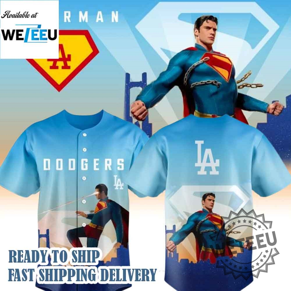 "Top 5 Must-Have Custom Jerseys for Baseball and Basketball Fans" 11 Los Angeles Dodgers X Superman Unbreakable Spirit Jersey