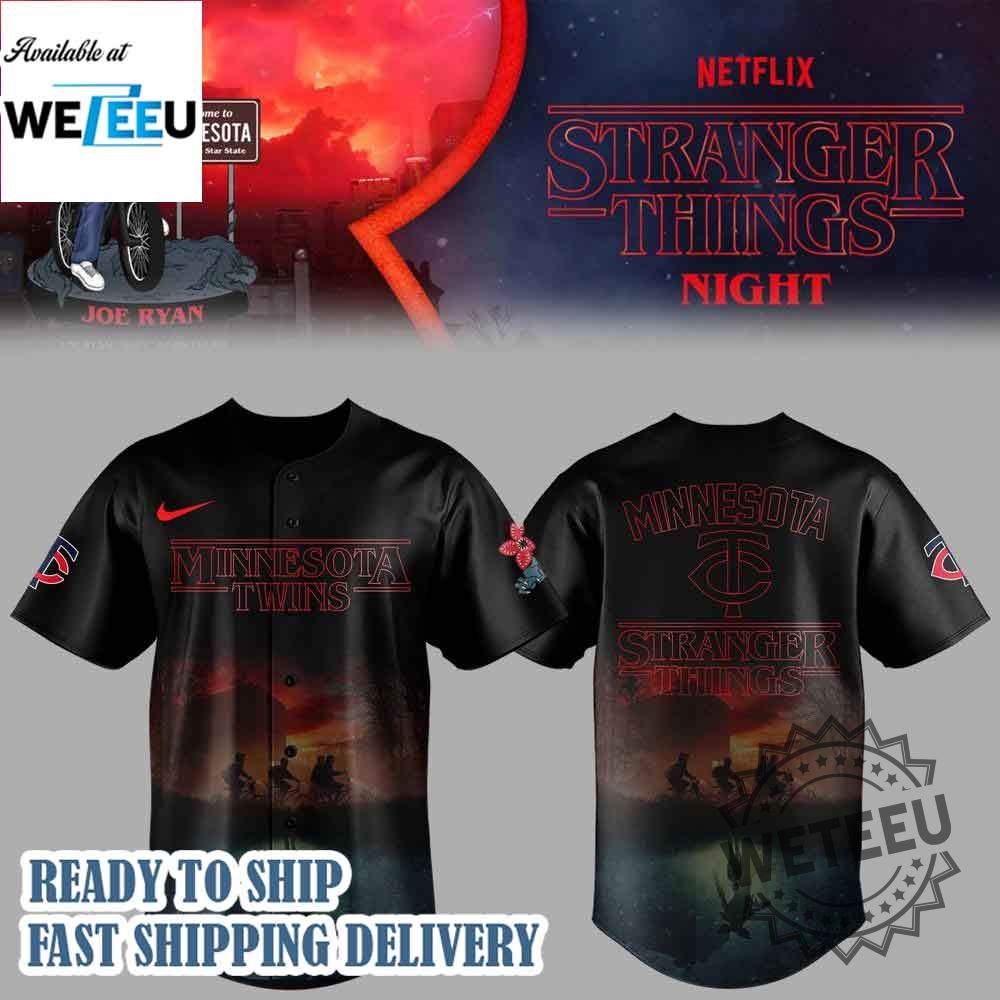 "Top 5 Must-Have Custom Jerseys for Baseball and Basketball Fans" 13 Minnesota Twins Stranger Things Night Baseball Jersey