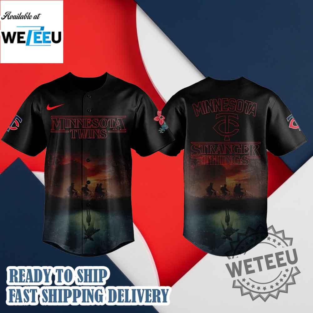 Minnesota Twins Stranger Things Night Baseball Jersey 3 Minnesota Twins Stranger Things Night Baseball Jersey