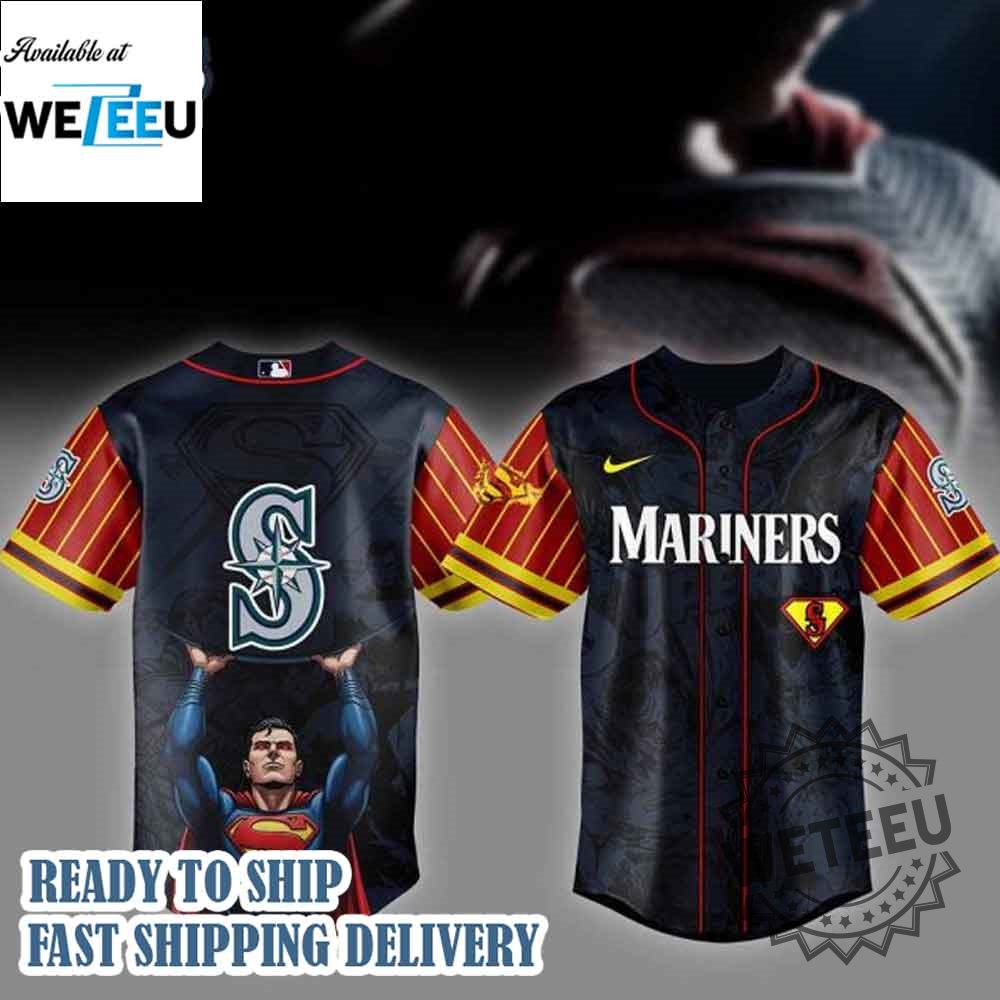 "Top 5 Must-Have Custom Jerseys for Baseball and Basketball Fans" 16 Seattle Mariners Mlb X Superman Baseball Jersey