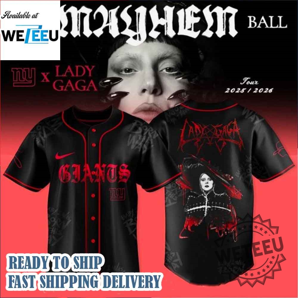New York Giants X Lady Gaga  The Mayhem Ball Tour 2025 Jersey