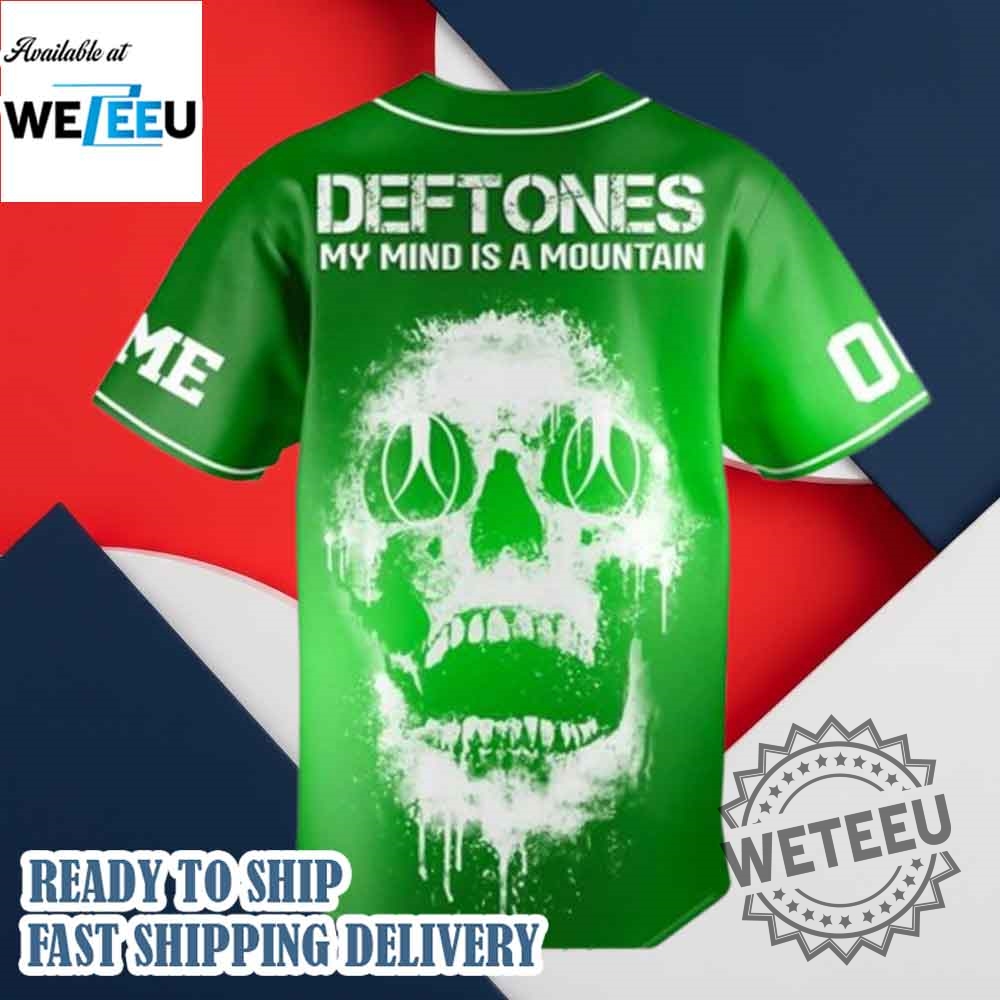 Deftones My Mind Is A Mountain Custom Baseball Jersey 5 Deftones My Mind Is A Mountain Custom Baseball Jersey