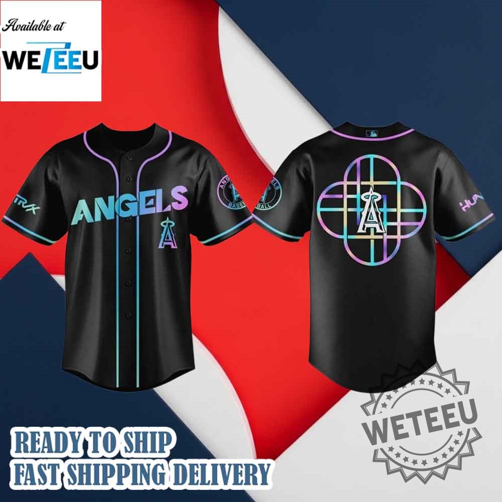 "Shop MLB X Kpop and Zombie Land Team Logo Baseball Jerseys" 19 Los Angeles Angels Mlb X Kpop Demon Hunters Logo Baseball Jersey