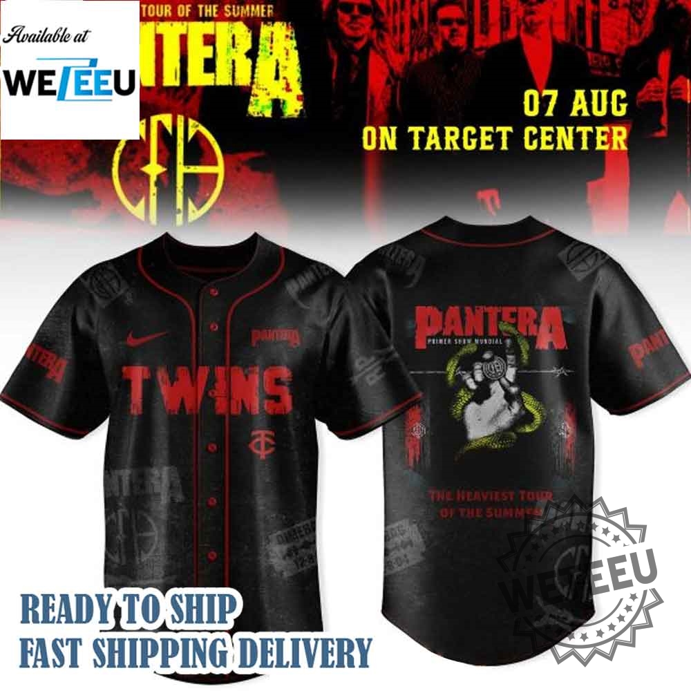 Minnesota Twins X Pantera Summer Tour 2025 Jersey 3 Minnesota Twins x Pantera Summer Tour 2025 Jersey