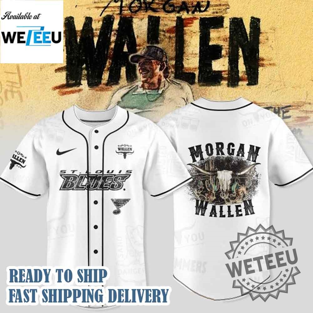 St Louis Blues X Morgan Wallen Im The Problem Tour 2025 Jersey