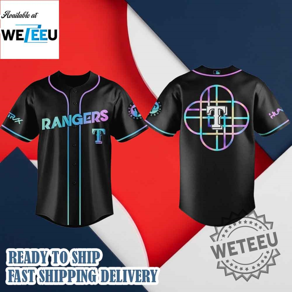 Texas Rangers Mlb X Kpop Demon Hunters Logo Baseball Jersey