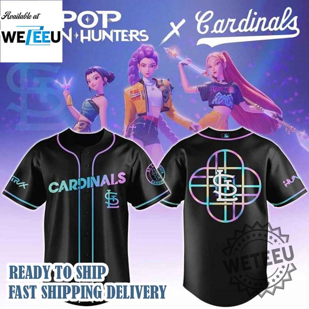 St Louis Cardinals Mlb X Kpop Demon Hunters Logo Baseball Jersey 5 St Louis Cardinals MLB X Kpop Demon Hunters Logo Baseball Jersey