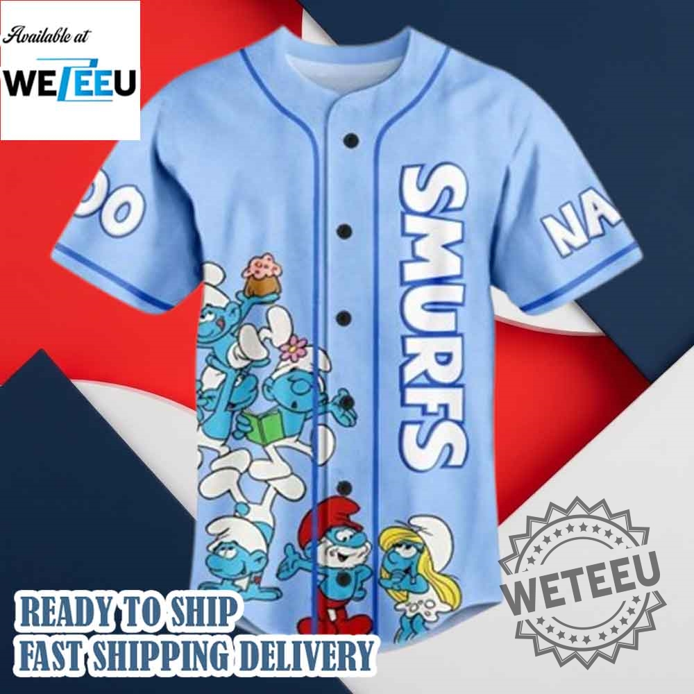 Smurfs We Are Stronger Together Baseball Jersey 4 Smurfs We Are Stronger Together Baseball Jersey