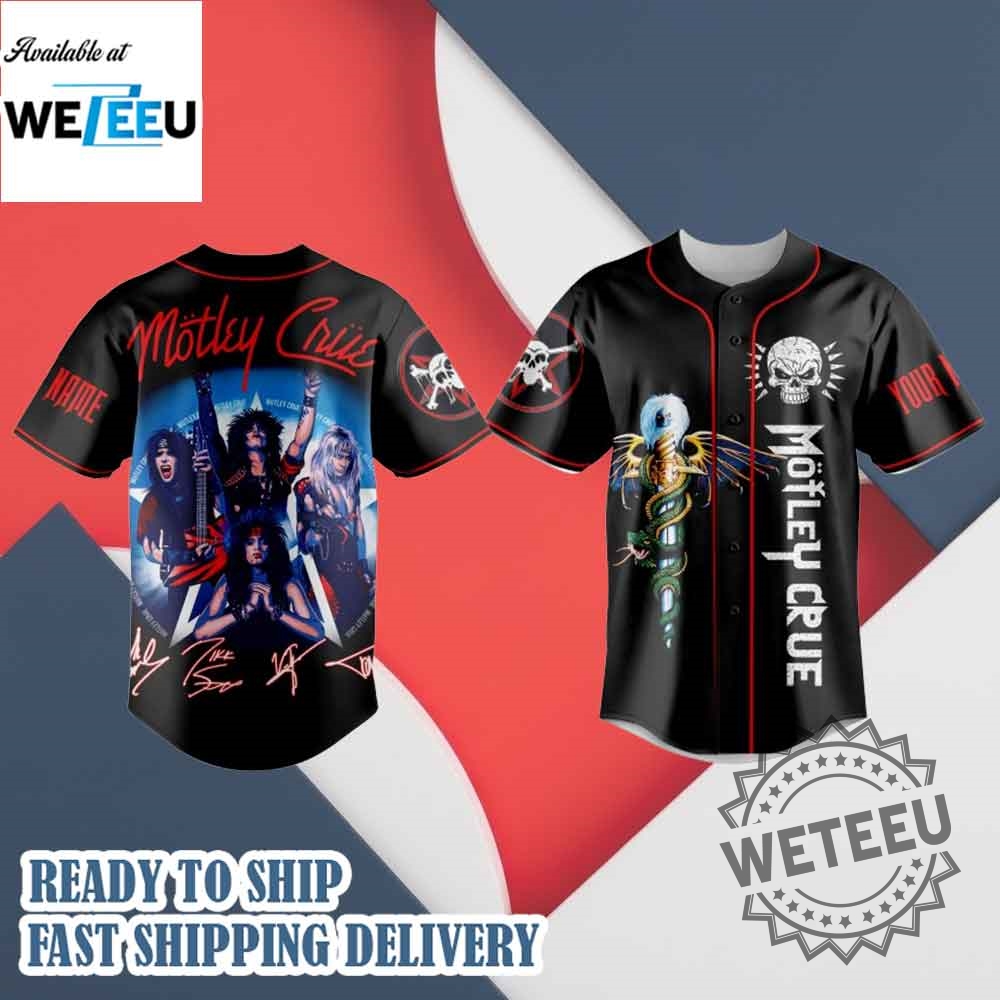 Mötley Crüe Music Personalized Baseball Jersey For Fans