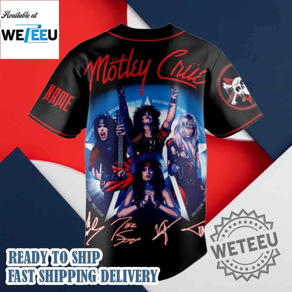 Mötley Crüe Music Personalized Baseball Jersey For Fans 7 Mötley Crüe Music Personalized Baseball Jersey For Fans