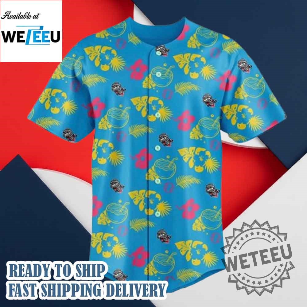 Rocket City Trash Pandas Hawaiian 2025 Baseball Jersey 4 Rocket City Trash Pandas Hawaiian 2025 Baseball Jersey