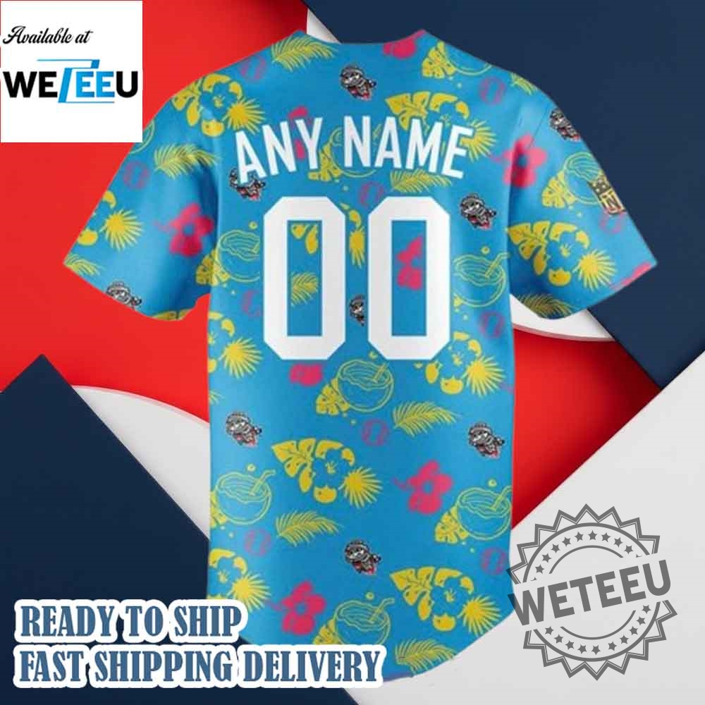 Rocket City Trash Pandas Hawaiian 2025 Baseball Jersey 5 Rocket City Trash Pandas Hawaiian 2025 Baseball Jersey